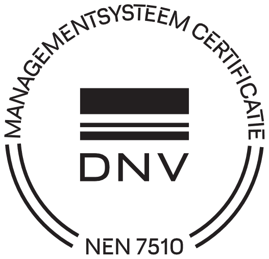 NEN 7510 informatiebeveiliging in de zorg, gecertificeerd door DNV